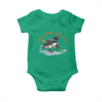 Stupid Canadian Wolf Bird Baby Onesie Funny Romance Hockey Fan LGBTQ+