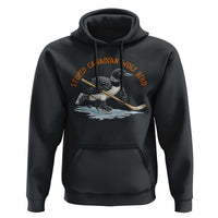 Stupid Canadian Wolf Bird Hoodie Funny Romance Hockey Fan LGBTQ+