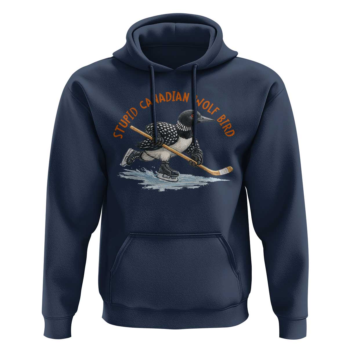Stupid Canadian Wolf Bird Hoodie Funny Romance Hockey Fan LGBTQ+