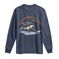 Stupid Canadian Wolf Bird Long Sleeve Shirt Funny Romance Hockey Fan LGBTQ+