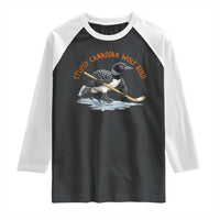 Stupid Canadian Wolf Bird Raglan Shirt Funny Romance Hockey Fan LGBTQ+