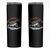 Stupid Canadian Wolf Bird Skinny Tumbler Funny Romance Hockey Fan LGBTQ+