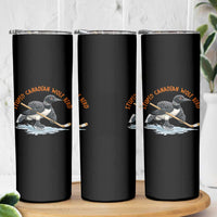 Stupid Canadian Wolf Bird Skinny Tumbler Funny Romance Hockey Fan LGBTQ+