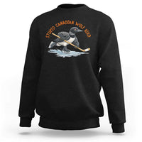Stupid Canadian Wolf Bird Sweatshirt Funny Romance Hockey Fan LGBTQ+