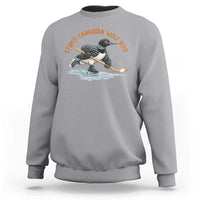 Stupid Canadian Wolf Bird Sweatshirt Funny Romance Hockey Fan LGBTQ+