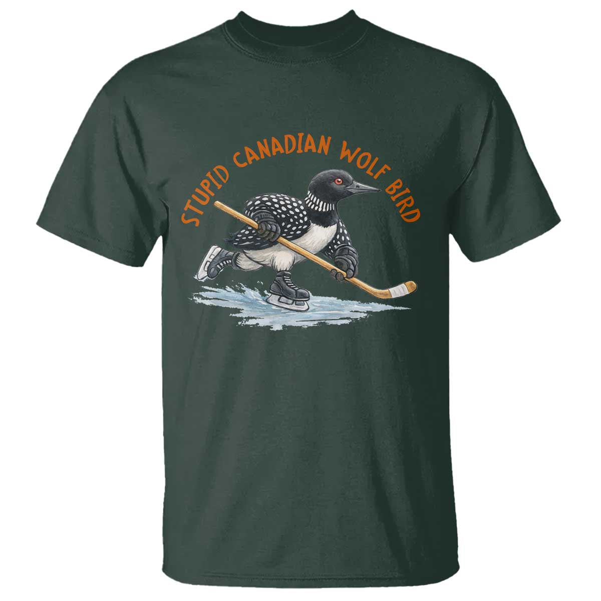 Stupid Canadian Wolf Bird T Shirt Funny Romance Hockey Fan LGBTQ+