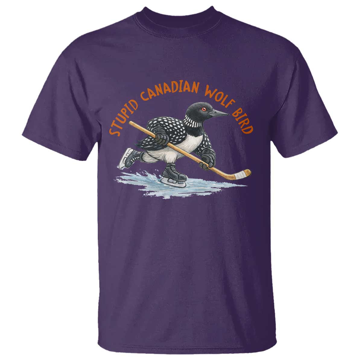 Stupid Canadian Wolf Bird T Shirt Funny Romance Hockey Fan LGBTQ+