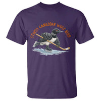 Stupid Canadian Wolf Bird T Shirt Funny Romance Hockey Fan LGBTQ+