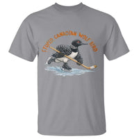 Stupid Canadian Wolf Bird T Shirt Funny Romance Hockey Fan LGBTQ+