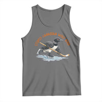 Stupid Canadian Wolf Bird Tank Top Funny Romance Hockey Fan LGBTQ+