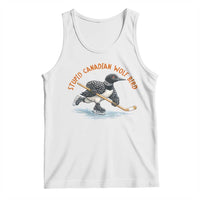 Stupid Canadian Wolf Bird Tank Top Funny Romance Hockey Fan LGBTQ+