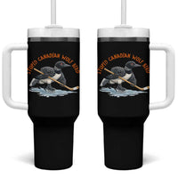 Stupid Canadian Wolf Bird Tumbler With Handle Funny Romance Hockey Fan LGBTQ+