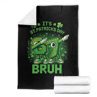 Its St Patricks Day 67 Bruh Throw Blanket Funny Shamrock Six Seven 6 7 Meme Gen Alpha