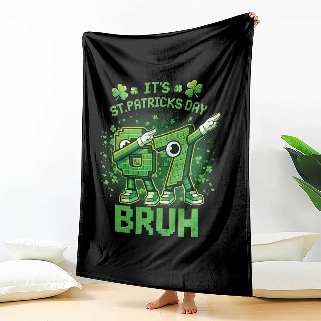 Its St Patricks Day 67 Bruh Throw Blanket Funny Shamrock Six Seven 6 7 Meme Gen Alpha