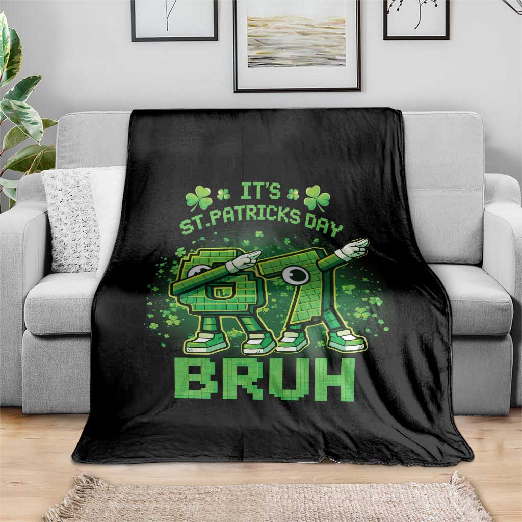 Its St Patricks Day 67 Bruh Throw Blanket Funny Shamrock Six Seven 6 7 Meme Gen Alpha