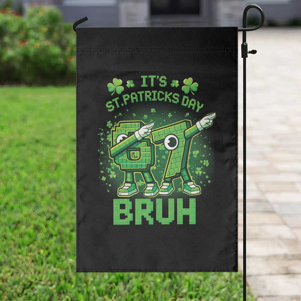 Its St Patricks Day 67 Bruh Garden Flag Funny Shamrock Six Seven 6 7 Meme Gen Alpha