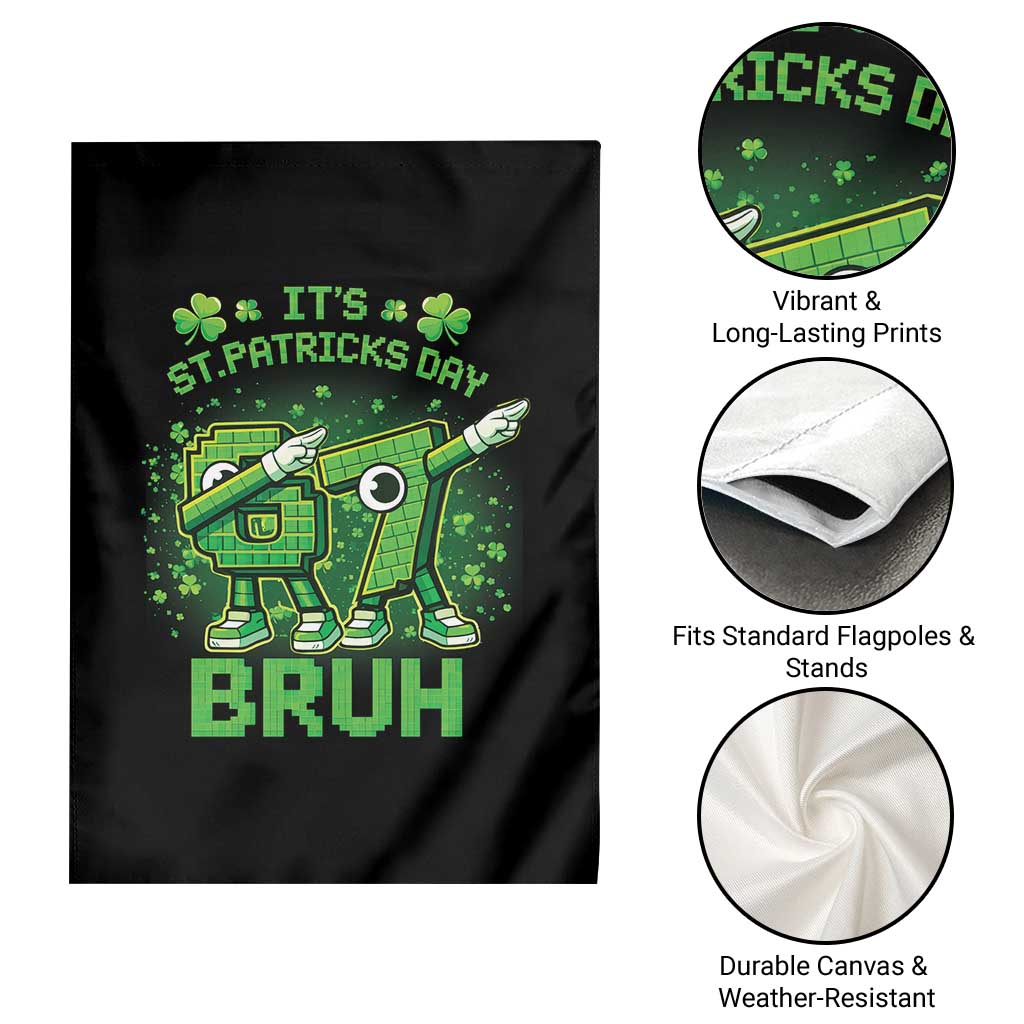 Its St Patricks Day 67 Bruh Garden Flag Funny Shamrock Six Seven 6 7 Meme Gen Alpha
