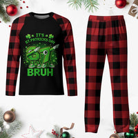 Its St Patricks Day 67 Bruh Plaid Pajama Set Funny Shamrock Six Seven 6 7 Meme Gen Alpha