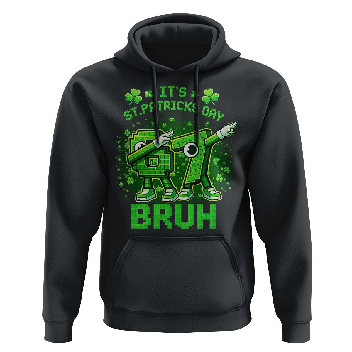 Its St Patricks Day 67 Bruh Hoodie Funny Shamrock Six Seven 6 7 Meme Gen Alpha