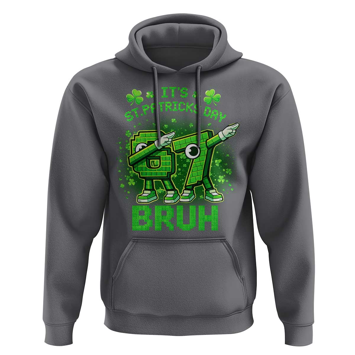 Its St Patricks Day 67 Bruh Hoodie Funny Shamrock Six Seven 6 7 Meme Gen Alpha