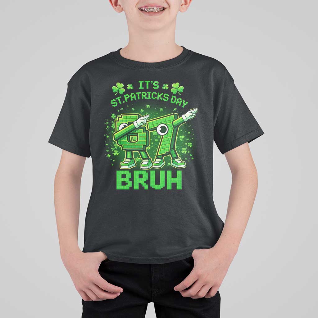 Its St Patricks Day 67 Bruh T Shirt For Kid Funny Shamrock Six Seven 6 7 Meme Gen Alpha