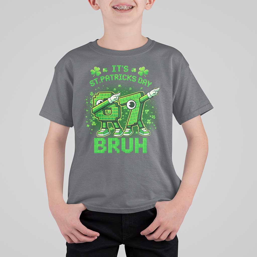 Its St Patricks Day 67 Bruh T Shirt For Kid Funny Shamrock Six Seven 6 7 Meme Gen Alpha