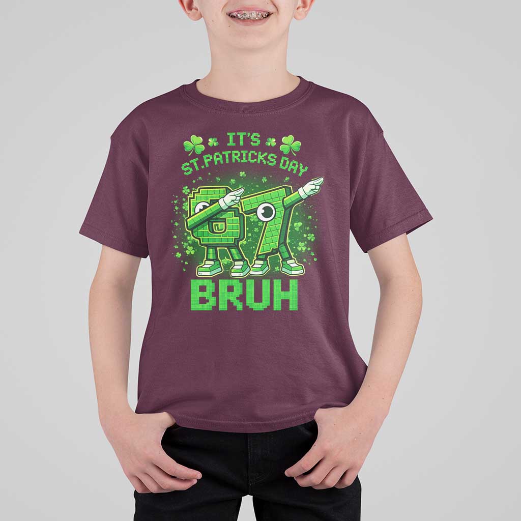 Its St Patricks Day 67 Bruh T Shirt For Kid Funny Shamrock Six Seven 6 7 Meme Gen Alpha