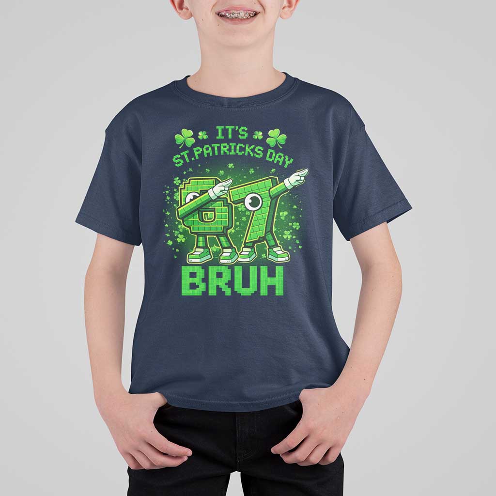 Its St Patricks Day 67 Bruh T Shirt For Kid Funny Shamrock Six Seven 6 7 Meme Gen Alpha