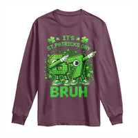Its St Patricks Day 67 Bruh Long Sleeve Shirt Funny Shamrock Six Seven 6 7 Meme Gen Alpha