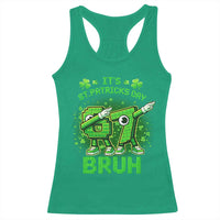 Its St Patricks Day 67 Bruh Racerback Tank Top Funny Shamrock Six Seven 6 7 Meme Gen Alpha