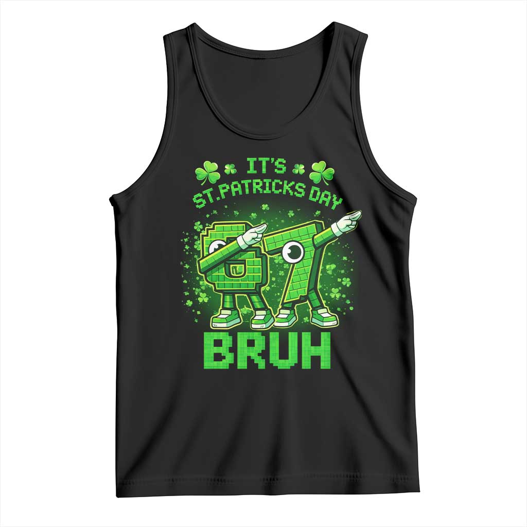 Its St Patricks Day 67 Bruh Tank Top Funny Shamrock Six Seven 6 7 Meme Gen Alpha