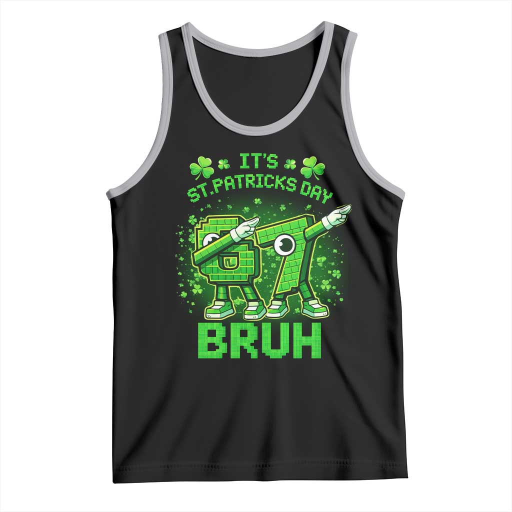 Its St Patricks Day 67 Bruh Tank Top Funny Shamrock Six Seven 6 7 Meme Gen Alpha