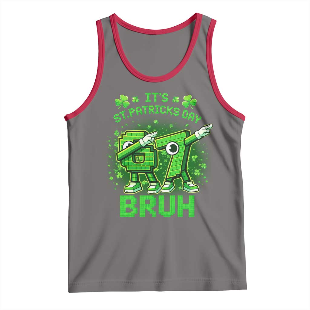 Its St Patricks Day 67 Bruh Tank Top Funny Shamrock Six Seven 6 7 Meme Gen Alpha