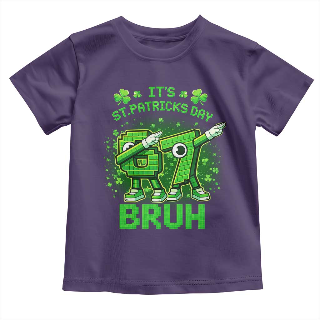 Its St Patricks Day 67 Bruh Toddler T Shirt Funny Shamrock Six Seven 6 7 Meme Gen Alpha