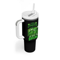 Its St Patricks Day 67 Bruh Tumbler With Handle Funny Shamrock Six Seven 6 7 Meme Gen Alpha