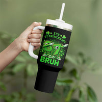Its St Patricks Day 67 Bruh Tumbler With Handle Funny Shamrock Six Seven 6 7 Meme Gen Alpha