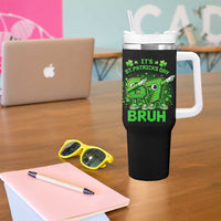 Its St Patricks Day 67 Bruh Tumbler With Handle Funny Shamrock Six Seven 6 7 Meme Gen Alpha