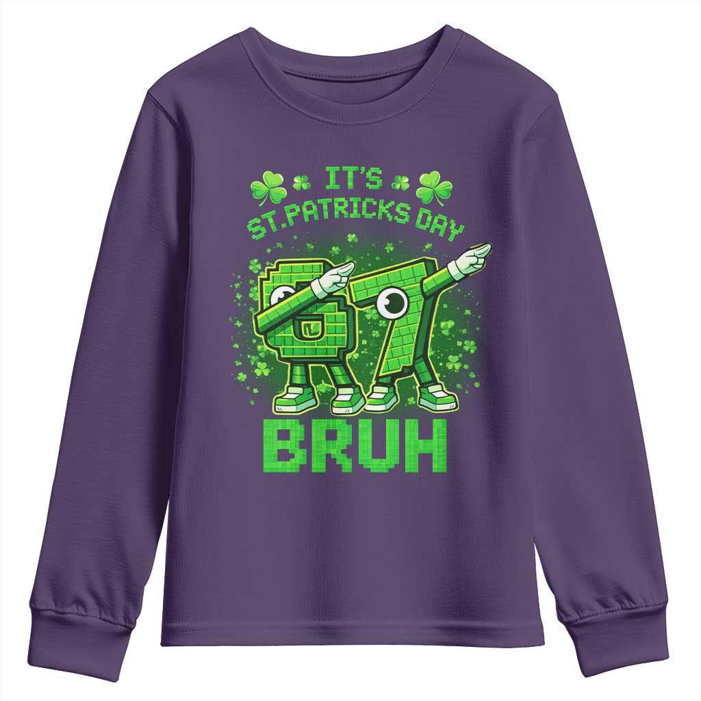 Its St Patricks Day 67 Bruh Youth Sweatshirt Funny Shamrock Six Seven 6 7 Meme Gen Alpha