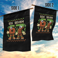Six Seven Brainrot Italian Funny 67 Garden Flag Checkered Kids Gaming Meme