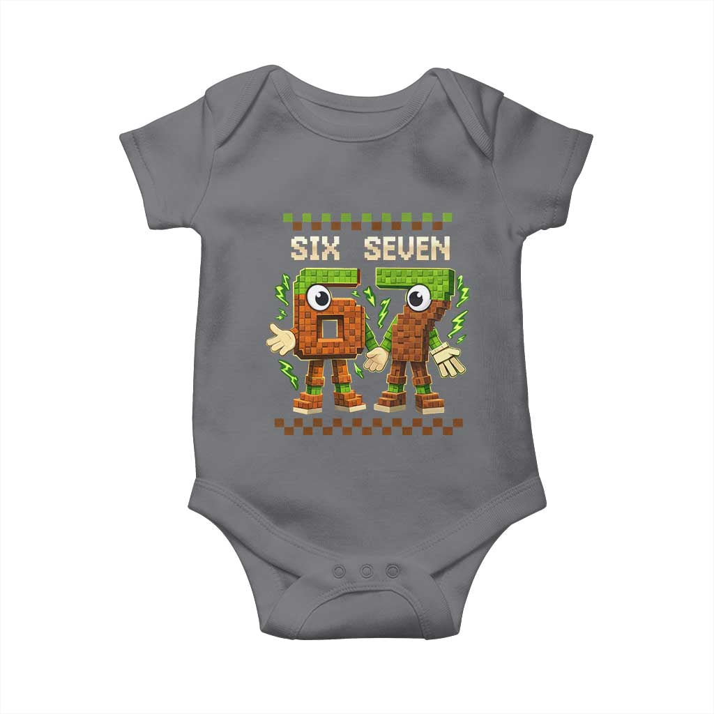 Six Seven Brainrot Italian Funny 67 Baby Onesie Checkered Kids Gaming Meme