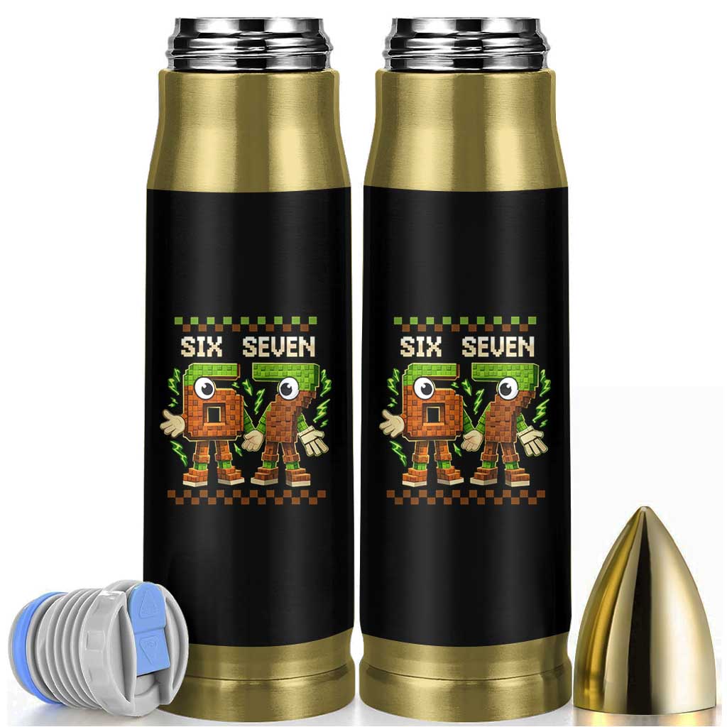 Six Seven Brainrot Italian Funny 67 Bullet Tumbler Checkered Kids Gaming Meme