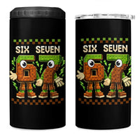 Six Seven Brainrot Italian Funny 67 4 in 1 Can Cooler Tumbler Checkered Kids Gaming Meme