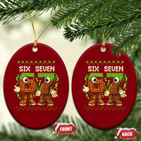 Six Seven Brainrot Italian Funny 67 Ceramic Ornament Checkered Kids Gaming Meme