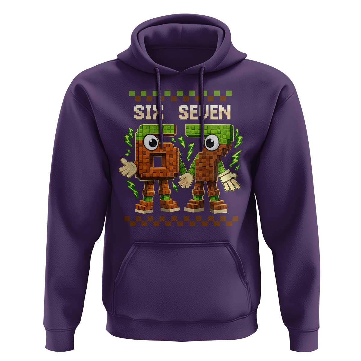 Six Seven Brainrot Italian Funny 67 Hoodie Checkered Kids Gaming Meme
