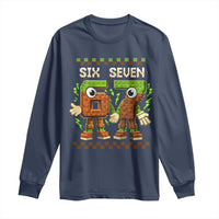 Six Seven Brainrot Italian Funny 67 Long Sleeve Shirt Checkered Kids Gaming Meme