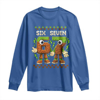 Six Seven Brainrot Italian Funny 67 Long Sleeve Shirt Checkered Kids Gaming Meme