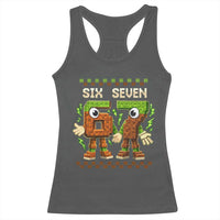 Six Seven Brainrot Italian Funny 67 Racerback Tank Top Checkered Kids Gaming Meme