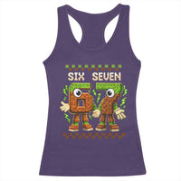 Six Seven Brainrot Italian Funny 67 Racerback Tank Top Checkered Kids Gaming Meme
