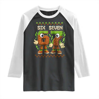 Six Seven Brainrot Italian Funny 67 Raglan Shirt Checkered Kids Gaming Meme