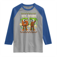 Six Seven Brainrot Italian Funny 67 Raglan Shirt Checkered Kids Gaming Meme